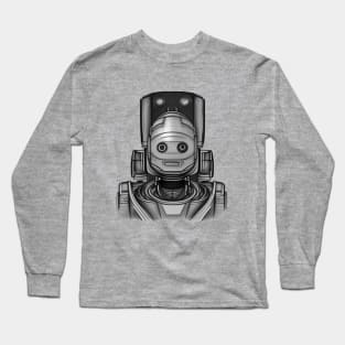 Portrait Of A Robot 3 Cyberpunk Artwork Long Sleeve T-Shirt